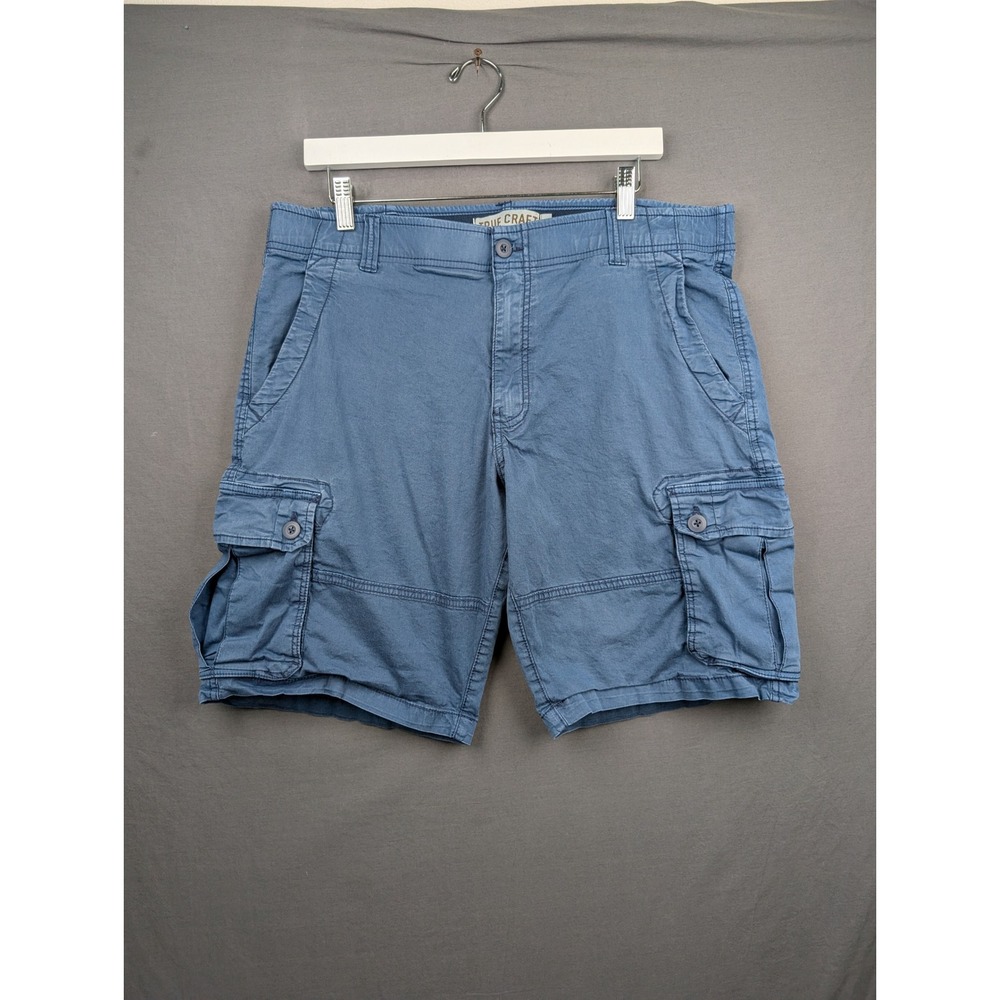 True Craft Mens Blue Cargo Shorts Size 36‎ Casual Utility Summer Outdoor